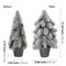 16" Mini Snow Flocked Christmas Tree – Small Artificial Pine in Pot, Winter Tabletop Holiday Decor